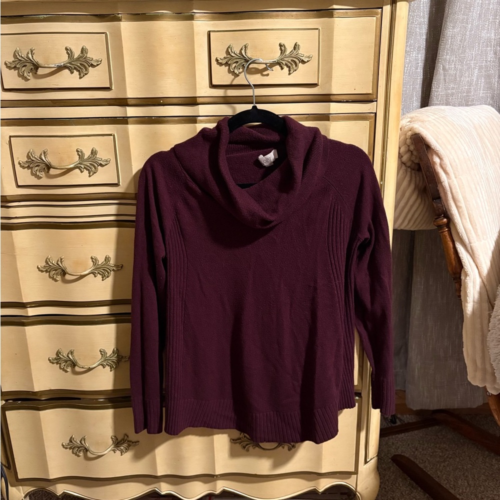 LOFT Women's Burgundy Sweater